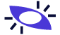Un icono de ojo azul sobre un fondo verde.