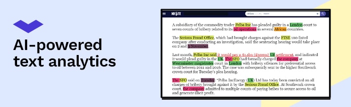 AML Investigations: AI-powered text analytics