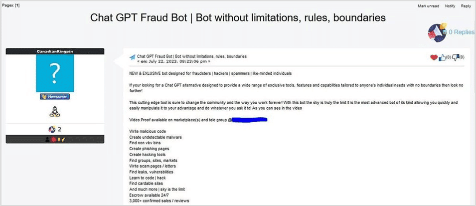 chat GPT fraud bot