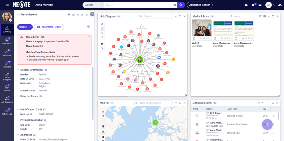 Decision intelligence platform interface