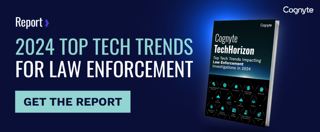 Explore the latest crime driven tech trends and what law enforcement needs to know in our new report