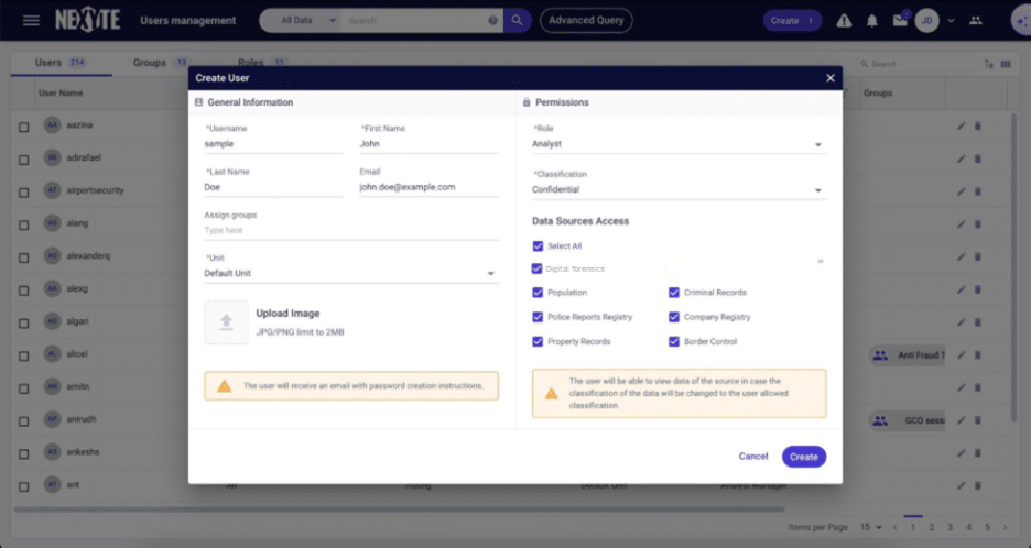 NEXYTE user management